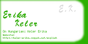 erika keler business card